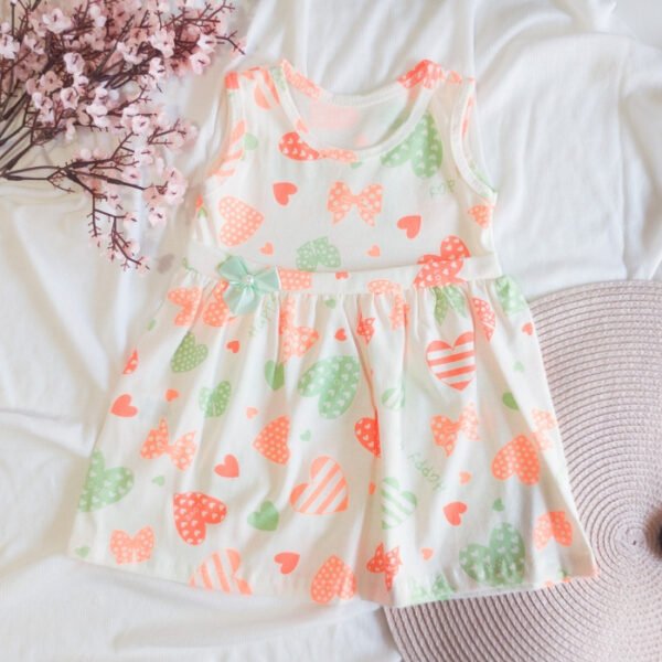 Vestido Infantil Estampado - Corações