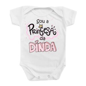 Body Manga Curta - Sou a princesa da Dinda