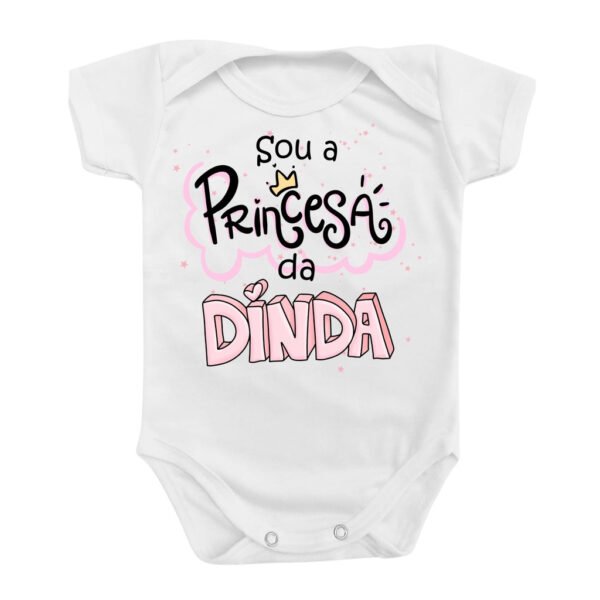 Body Manga Curta - Sou a princesa da Dinda