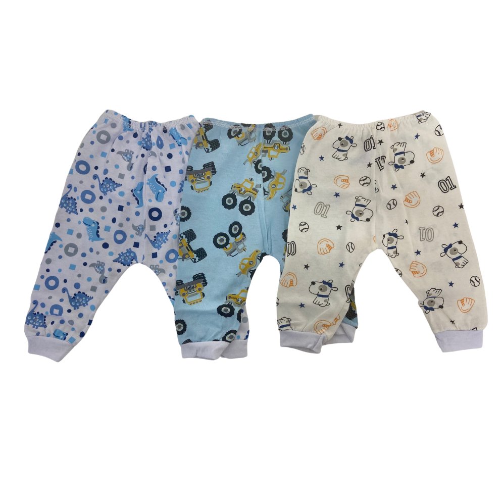Kit 3 Mijão ( Culote ) Sem Pé Meninos - Dino/Trem/Dog