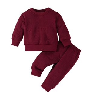 Blusa e Calça Corações - Bordô