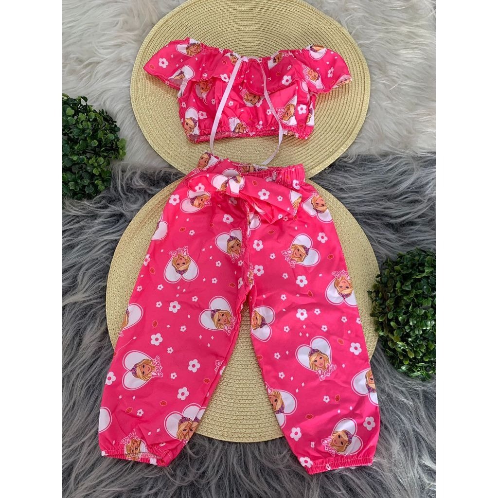 Conjunto Blusinha e Calça - Barbie Coração