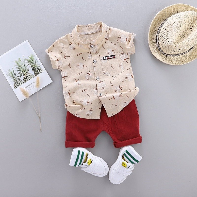 Camisa de Botão e Shorts Verão