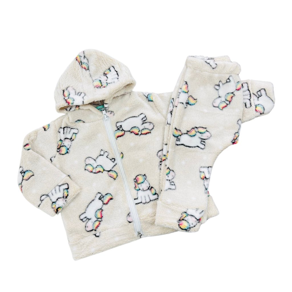 Blusa e Calca Flecee - Unicórnio