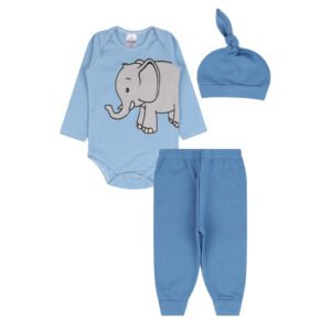 Kit Body Mijão ( Culote ) e Touca - Elefante