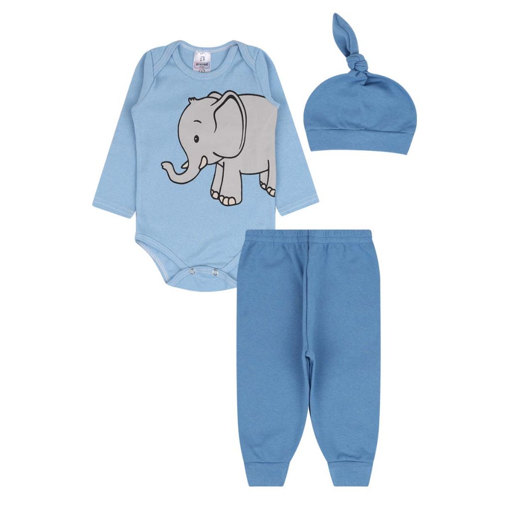 Kit Body Mijão ( Culote ) e Touca - Elefante