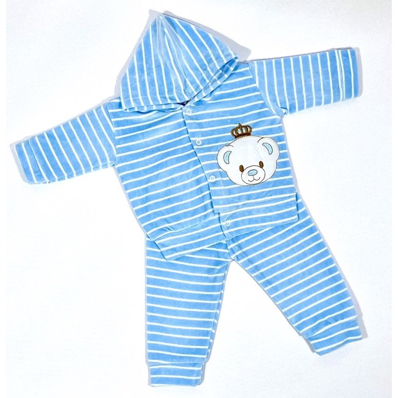 Blusa e Calça Plush Bordado - Urso de Coroa