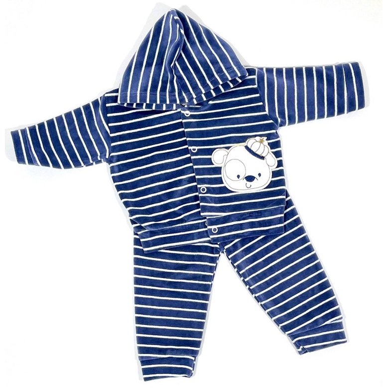Blusa e Calça Plush Bordado - Rei Urso