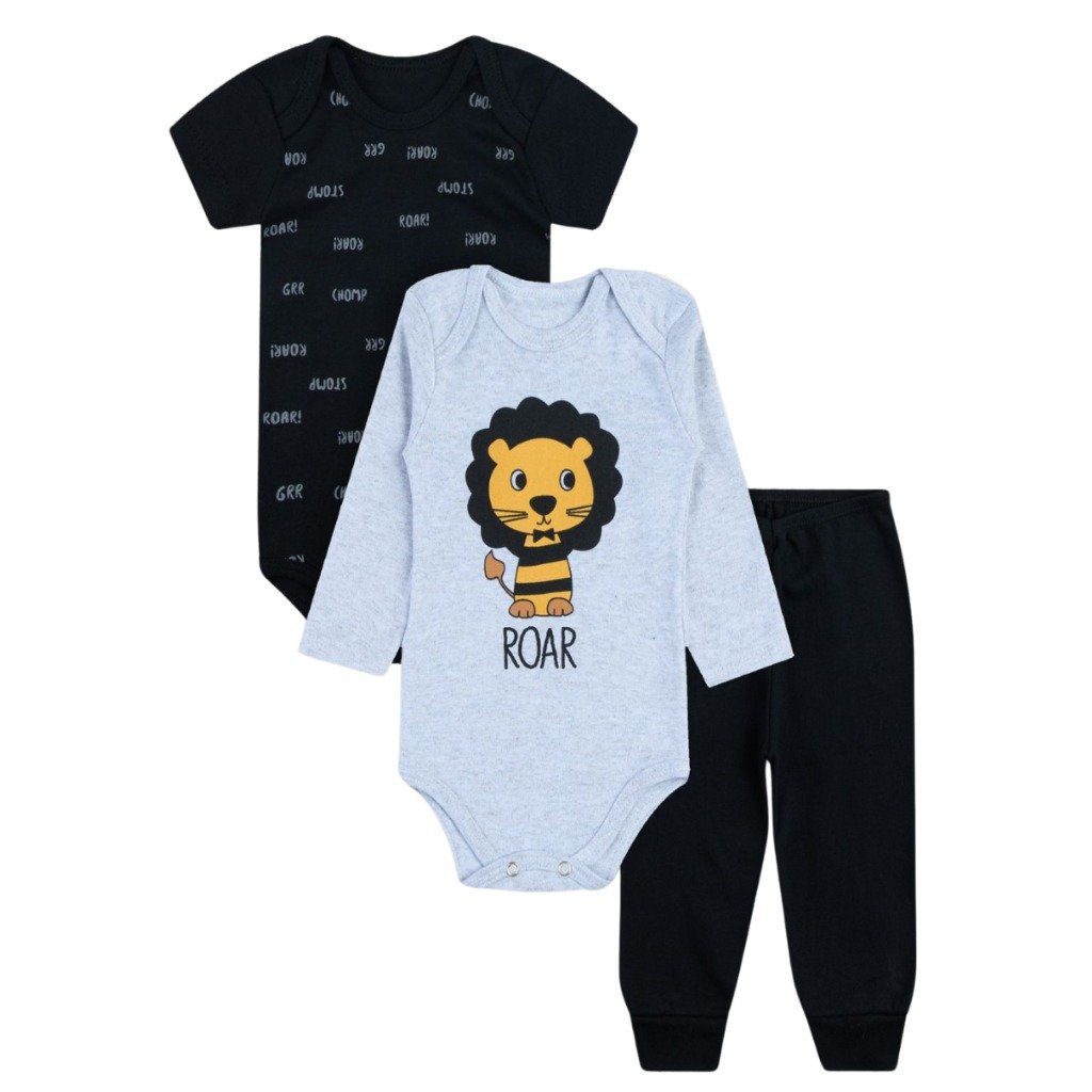 Kit 3 Peças 2 Bodys 1 Mijão - Roar