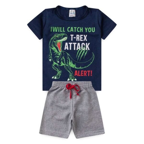 CAMISA E SHORTS- T-REX DINO