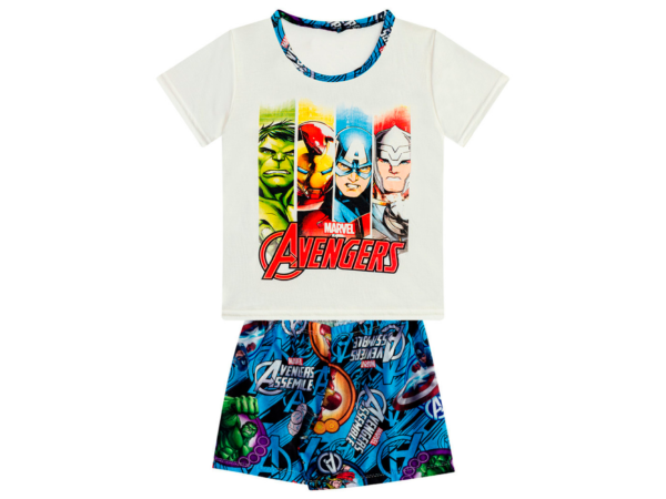 PIJAMA CAMISA E SHORTS - MARVEL