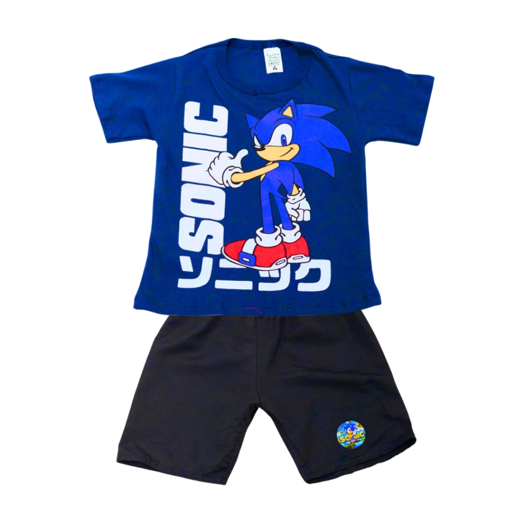 Camisa e Shorts - Sonic