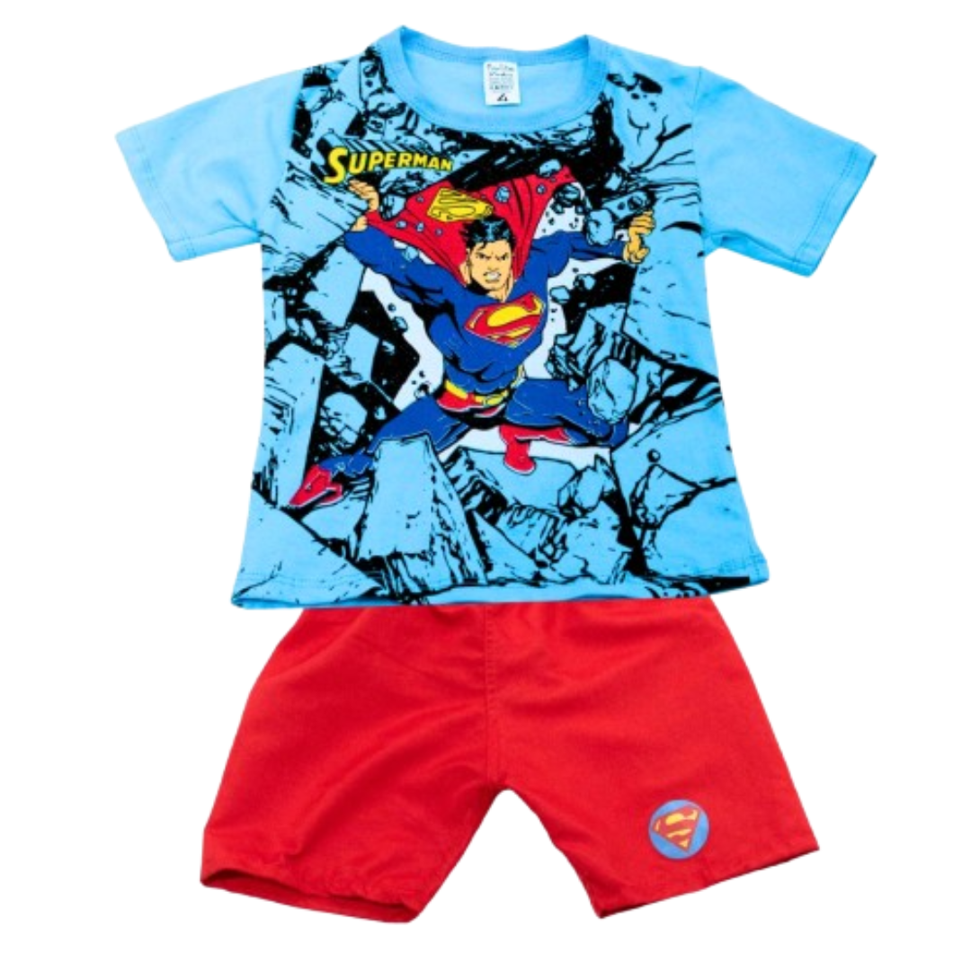 Camisa e Shorts - Super Man